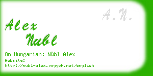 alex nubl business card