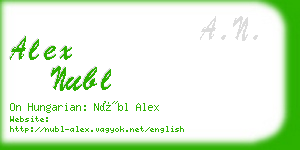 alex nubl business card